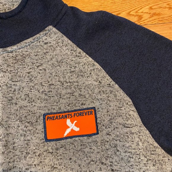 Pheasants Forever Men’s XXL Long Sleeve Full Zip Sweater Mock Neck Sweatshirt - Picture 3 of 11